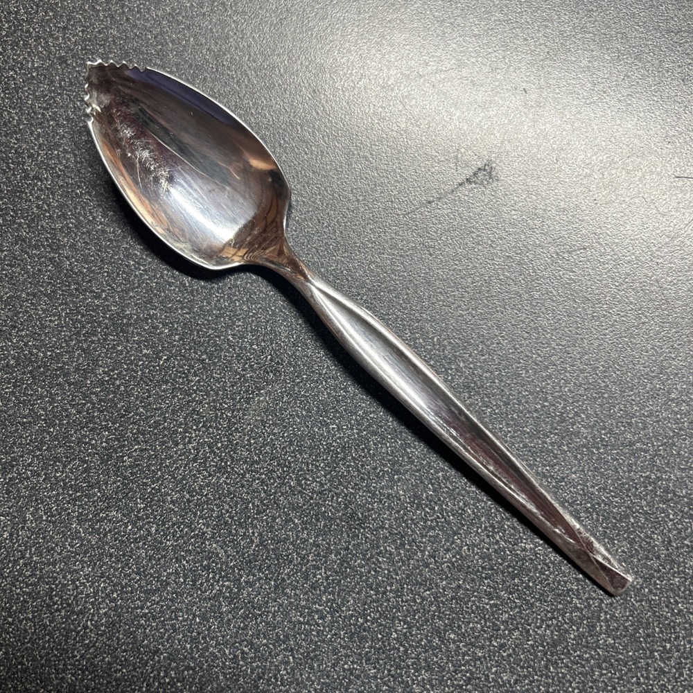 VTG Grapefruit 6" Spoon WM ROGERS Modern Design Serrated Tip Fruit Orange Citrus